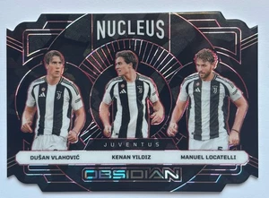 KENAN YILDIZ VLAHOVIC  LOCATELLI 2024-25 PANINI OBSIDIAN SOCCER NUCLEUS RED /28 - Picture 1 of 8