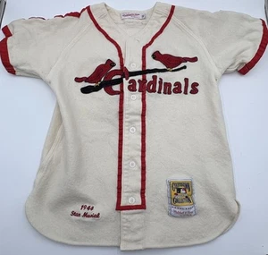 Stan Musial #6 Cardinals Mens Mitchell & Ness AUTHENTIC Wool Jersey Made In USA - Picture 1 of 10