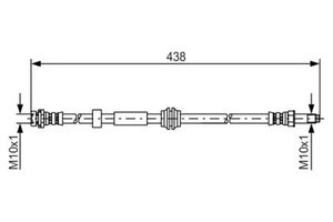 Tubo de freno flexible 1 987 476 181 BOSCH para FORD C-MAX FOCUS II Turnier - Imagen 1 de 7