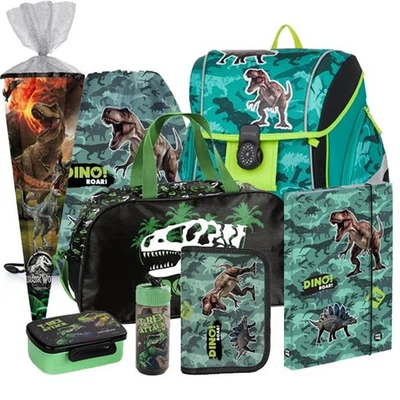 OXYBAG Dinosaurier Dino T-REX Ranzen Schulranzen Rucksack mit Schultüte Sporttasche