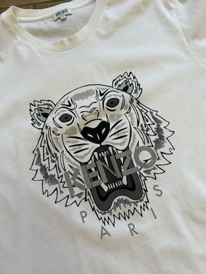 Kenzo Paris Tiger Men T Shirt  Logo in White /Black / Gray  Size XL - Image 1 of 3