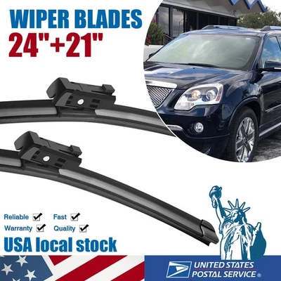 Set of 24"+21" Front Windshield Wiper Blades Fits For Buick Enclave 2008-2011 - Imagem 1 de 4