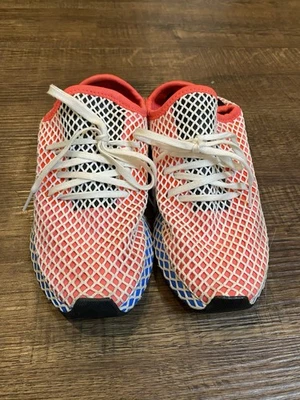 Adidas Deerupt Runner in the Solar Red and Bluebird colorway US size 7 - Image 1 of 4