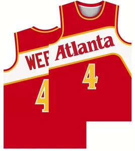 ATLANTA HAWKS RETRO Basketball SPUD WEBB #4 Jersey Men's Sizes S to 3XL - Picture 1 of 5