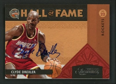 2010 CLYDE DREXLER 11/35 AUTO PANINI TREASURES TIMELESS HALL OF FAME AUTOGRAPHS - Image 1 of 2