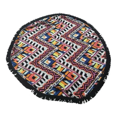 Victoria's Secret розовый 58» круглый пляж полотенце цветной бахрома ацтеков шеврон пляж - Изображение 1 из 4