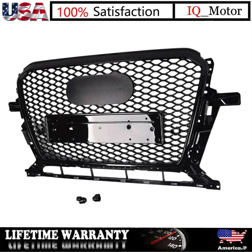 Parrilla delantera estilo RSQ5 negra brillante para Audi Q5 SQ5 2013-2017 cromada nueva Foto 1 de 4