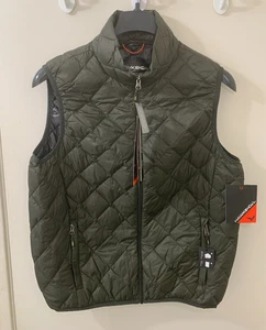 Hawke & Co Sport Performance Packable Down Vest Green Full Zip Small NEW - Picture 1 of 12