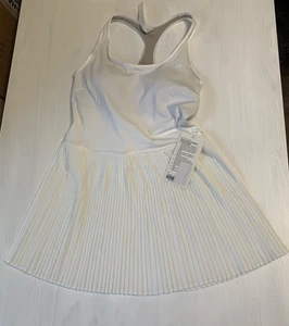 Lululemon Scoop Neck Pleated Tennis Pickleball Dress 8 Or 10 New LW1EUZS White - Picture 1 of 7