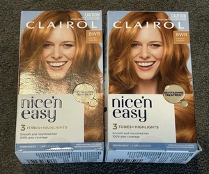2 X CLAIROL NICE N Easy 8WR Golden Auburn Permanent Hair Dye - 3 Tones + - Picture 1 of 3
