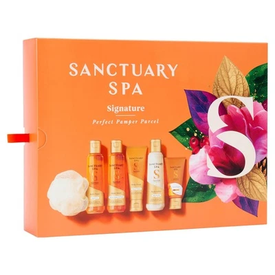 SANCTUARY SPA Signature Pamper Parcel Gift Set Vegan Bath Body For Her Care 6pcs