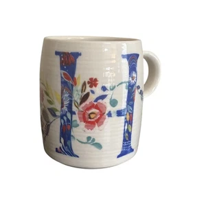 Anthropologie Starla M. Halfmann Monogram Letter H Petal Palette Mug - Picture 1 of 7