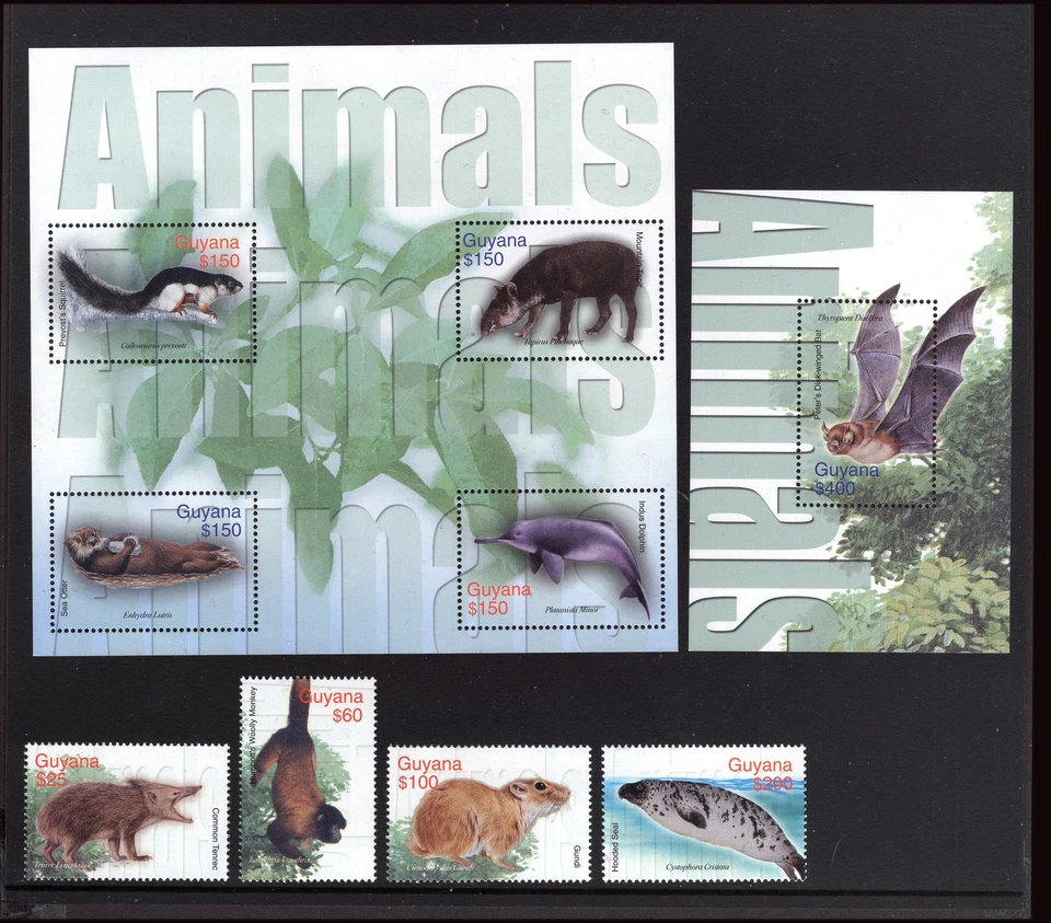 Juego de animales M28710 Guyana 2007 X4 + X2 m/s UMM Sg 6423/8 gato 14,25 £ Foto 1 de 1