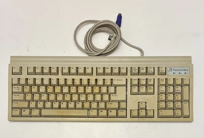 Packard Bell Computer Keyboard 5131 Beige PS/2 - Tested Working - Image 1 of 4