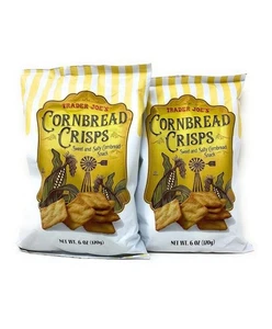 2 Packs Trader Joe's CORNBREAD CRISPS ~Sweet & Salty ~ - Picture 1 of 3