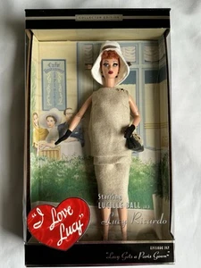 VTG 2002 Mattel Barbie Doll "I Love Lucy" Episode 147 Lucy Gets A Paris Gown NEW - Picture 1 of 15