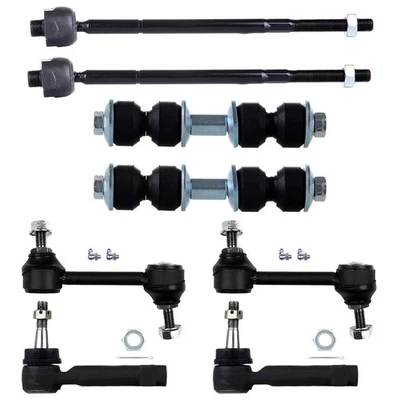8Pcs Front Rear Sway Bars Tie Rod Links Kit For 2002-2004 Oldsmobile Silhouette - Image 1 of 4