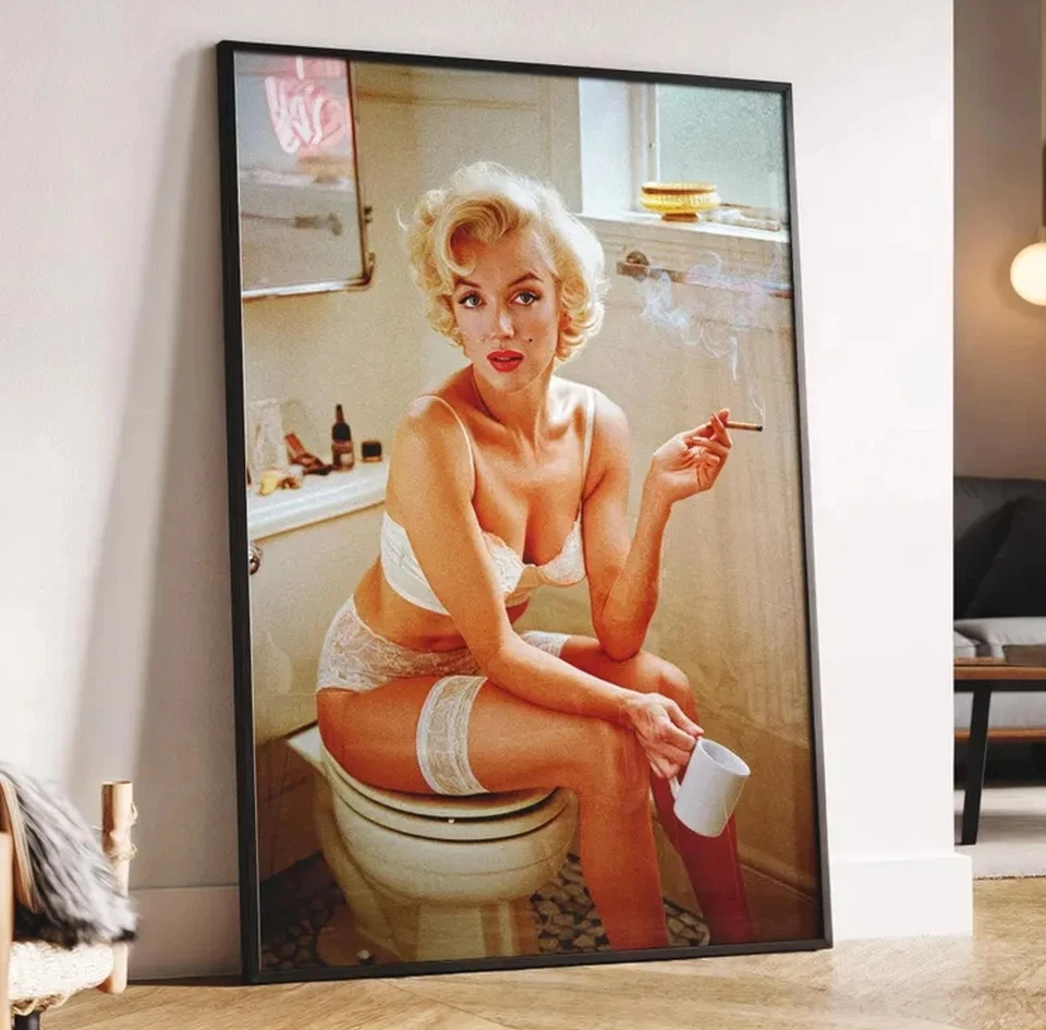 Marilyn Monroe Toilet Funny Poster - Image 1 of 1