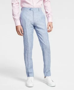 Bar Iii Mens Slim fit Dress Pants 30 / 32 Light Blue Solid - Picture 1 of 5
