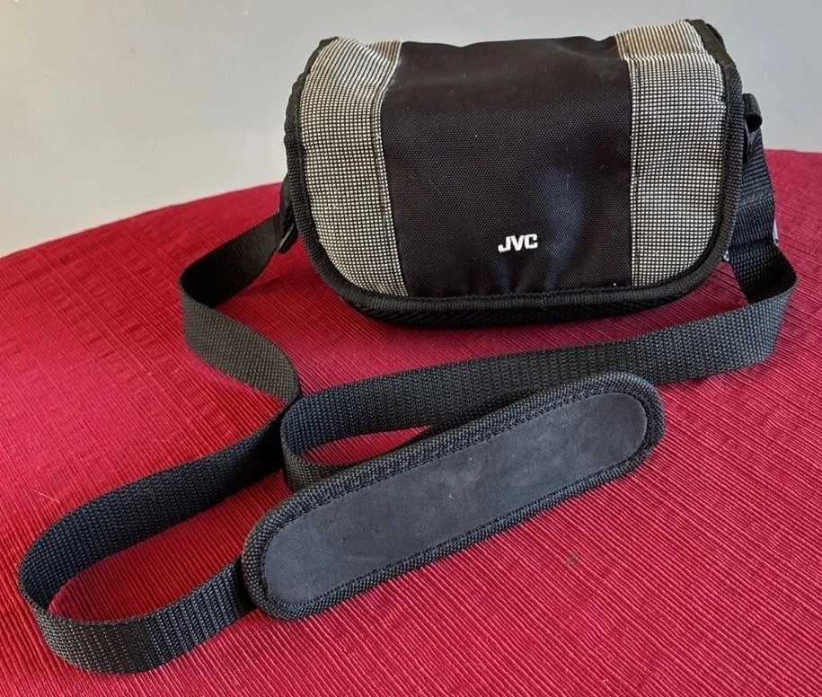 JVC Camcorder Camera Bag Padded Pouch Soft Case Black With Shoulder Strapp - Image 1 of 1