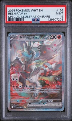 2025 Pokemon WHT EN White Flare #166 SIR Reshiram ex PSA 9 Mint - Image 1 of 2