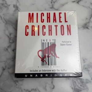 NEXT by Michael Crichton Audiobook 11 CD Unabridged Dylan Baker New Sealed - Picture 1 of 3