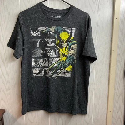 Camiseta Gris Oscuro Usada Marvel X-Men Clásica Wolverine Talla Mediana Foto 1 de 4