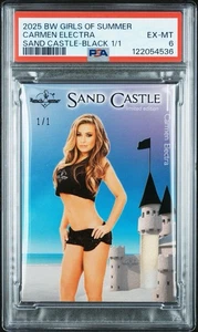 2025 Bench Warmer Girls of Summer Sand Castle Carmen Electra Black 1/1 PSA 6 - Picture 1 of 3
