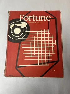Fortune Magazine October 1945 Ralston Crawford Radar WWII Ads Cadillac Higgins - Imagen 1 de 10