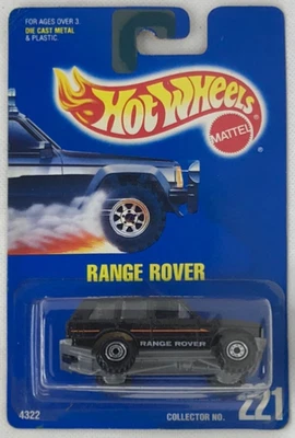 1994 Hot Wheels Blue Card Main line Range Rover CT Wheels #221 4322 - Image 1 of 2