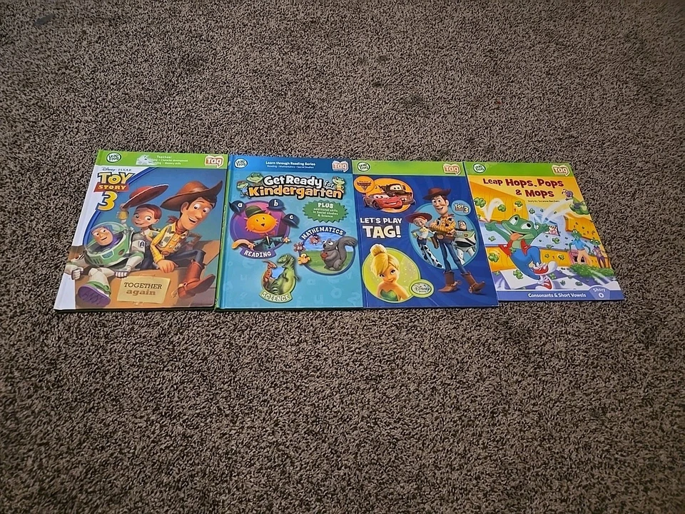 Leap Frog TAG 4 Book Lot H/C And PB TOY STORY CARS DISNEY FAIRIES KINDERGARTEN  - Image 1 of 1