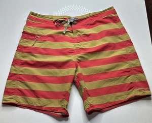 Patagonia Men's Minimalist Wavefarer Board Shorts Swim Trunks Size 36 Stripe - Picture 1 of 5