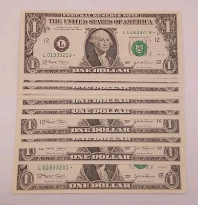 Set Of 19 $1 2003 Federal Reserve Note San Franscisco Consecutive Star Notes - Image 1 of 4