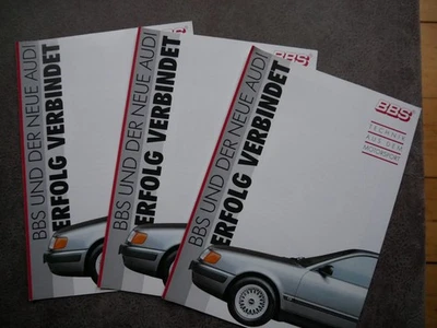 3x brochure BBS and the new Audi 100 C4 coupe S2 VW T4 aluminium rims 91 Motorsport - Image 1 of 3