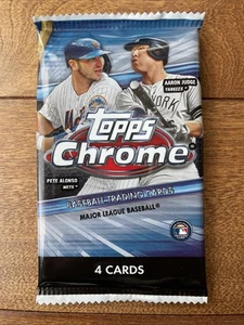 🔥 2020 Topps Chrome Baseball Pack (4 Cards) NEW SEALED - Picture 1 of 3
