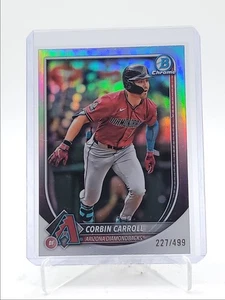 CORBIN CARROLL 2025 BOWMAN CHROME BASEBALL REFRACTOR DBACKS /499 Q4115 - Picture 1 of 2