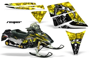 Snowmobile Graphics Kit Decal Sticker For Ski Doo Rev 2004-2012 REAPER YLLW - Picture 1 of 2