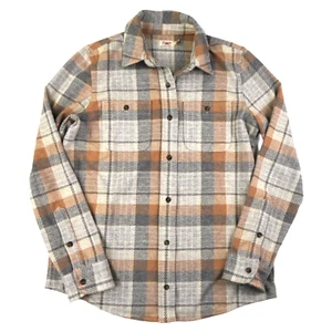 Faherty Legend Sweater Shirt Small Western Outpost Plaid Fleece Flannel Soft - Picture 1 of 13