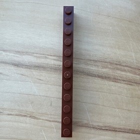 LEGO Piece:  2 count Reddish Brown Brick 1 x 12 (6112)