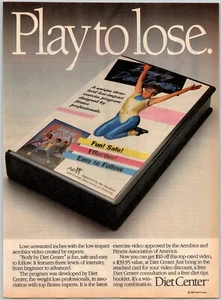 PRINT AD 1987 Body by Diet Center Exercise Video Program VHS Retro 8" x 10.5" - Bild 1 von 1
