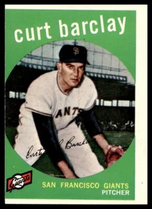 1959 Topps #307 Curt Barclay San Francisco Giants VG-VGEX (MC) - Picture 1 of 2