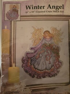 Design Works Crafts Winter Angel Cross Stitch Kit With Beads 5464 16" x 18" - Picture 1 of 1