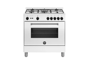 LA GERMANIA AMN855GBV/24 CUCINA 80X50CM 5 FUOCHI FORNA A GAS BIANCO CL.A - Foto 1 di 3