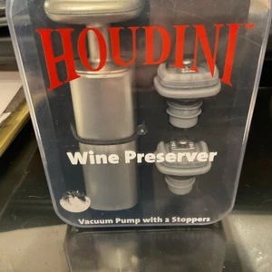 Houdini Wine Preserver Vacuum Pump W/2 Stoppers Unopened NIB 5X1 - Picture 1 of 7