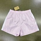 NWT Nike DQ3354-695 Women Sportswear High Rise Shorts Standard Fit Pink White L