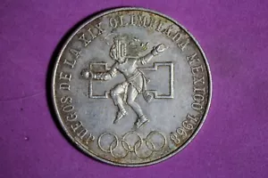 1968 Mo Mexico Olympics 25 Pesos Silver Coin #M22861 - Picture 1 of 2