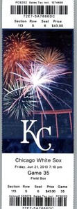 Chicago White Sox vs Kansas City Royals 6/21/2013 Full Ticket 