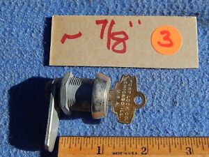 1960s Bally United Game Lock & Key 7/8 inch - FORT LOCK CO 1126