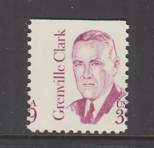 US Sc 1867 MNH. 1980-1985 39c Grenville Clark, Vertical MISPERF, VF - Picture 1 of 1
