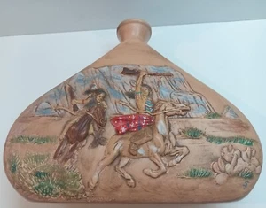 Jarrón vintage DHM1990 indio nativo americano - suroeste cerámica esmalte de arcilla - Imagen 1 de 11